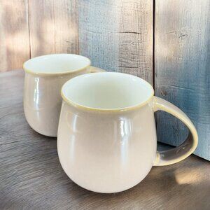 Denby‎ Truffle Layers Stoneware Mug Cup Brown Porcelain England Vintage Set Of 2